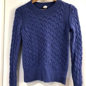 Blue cable sweater